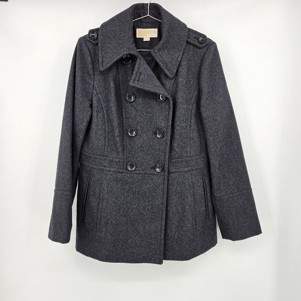 Michael Kors Wool Coat Dark Gray Medium